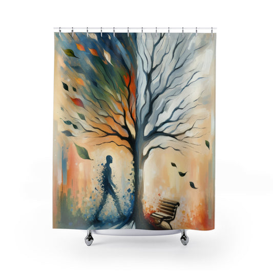 Transient Essence Anchored Shower Curtains - ATUH.ART