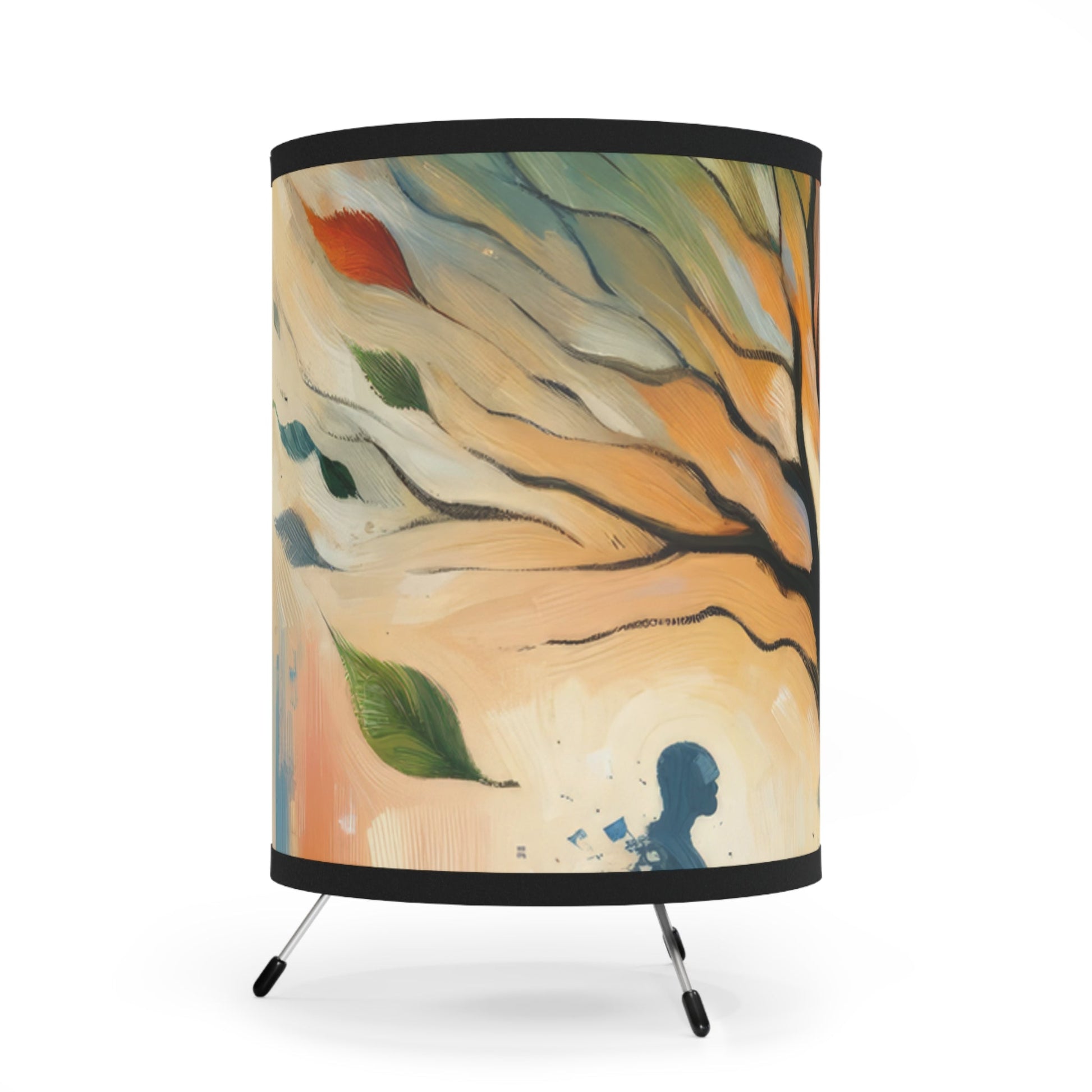 Transient Essence Anchored Tripod Lamp with High-Res Printed Shade, US\CA plug - ATUH.ART