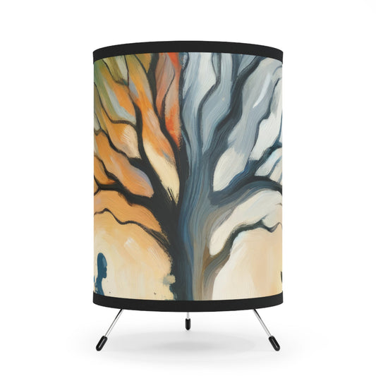 Transient Essence Anchored Tripod Lamp with High-Res Printed Shade, US\CA plug - ATUH.ART