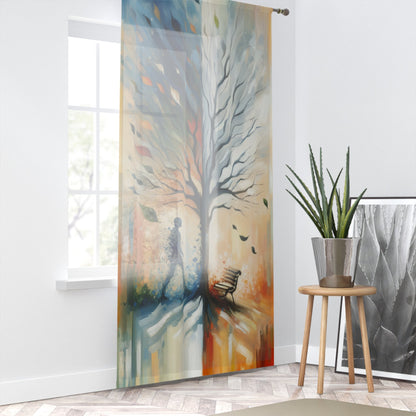Transient Essence Anchored Window Curtain - ATUH.ART