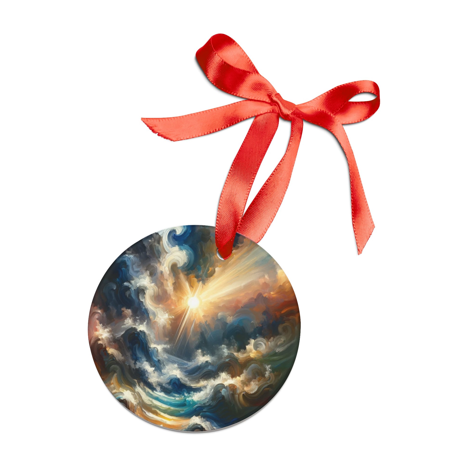 Tumultuous Sea Enlightenment Acrylic Ornament with Ribbon - ATUH.ART