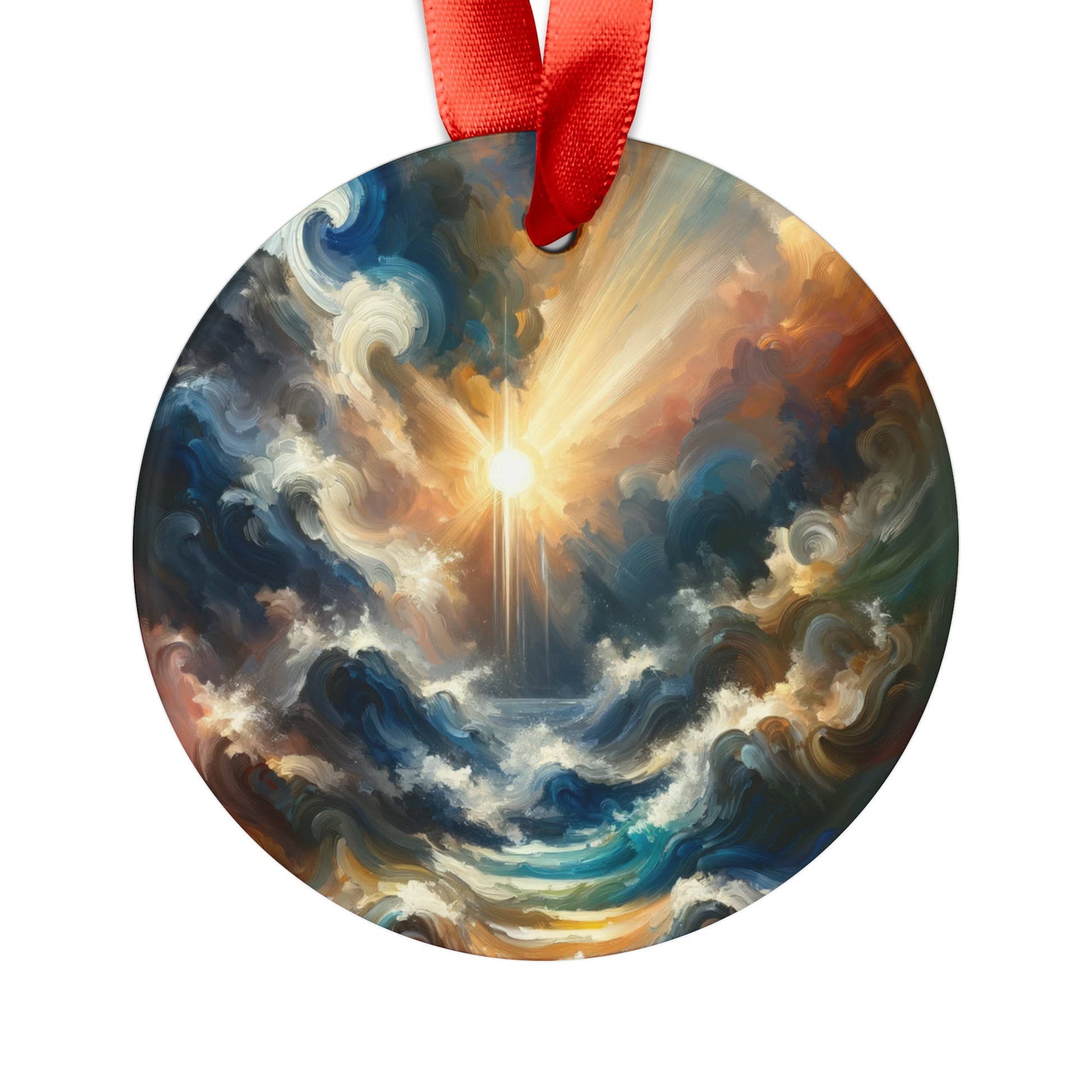Tumultuous Sea Enlightenment Acrylic Ornament with Ribbon - ATUH.ART