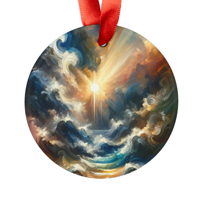 Tumultuous Sea Enlightenment Acrylic Ornament with Ribbon - ATUH.ART