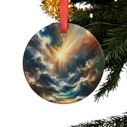 Tumultuous Sea Enlightenment Acrylic Ornament with Ribbon - ATUH.ART