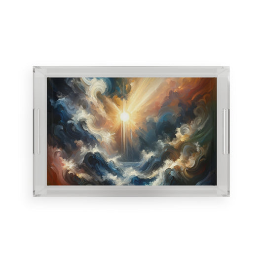 Tumultuous Sea Enlightenment Acrylic Serving Tray - ATUH.ART