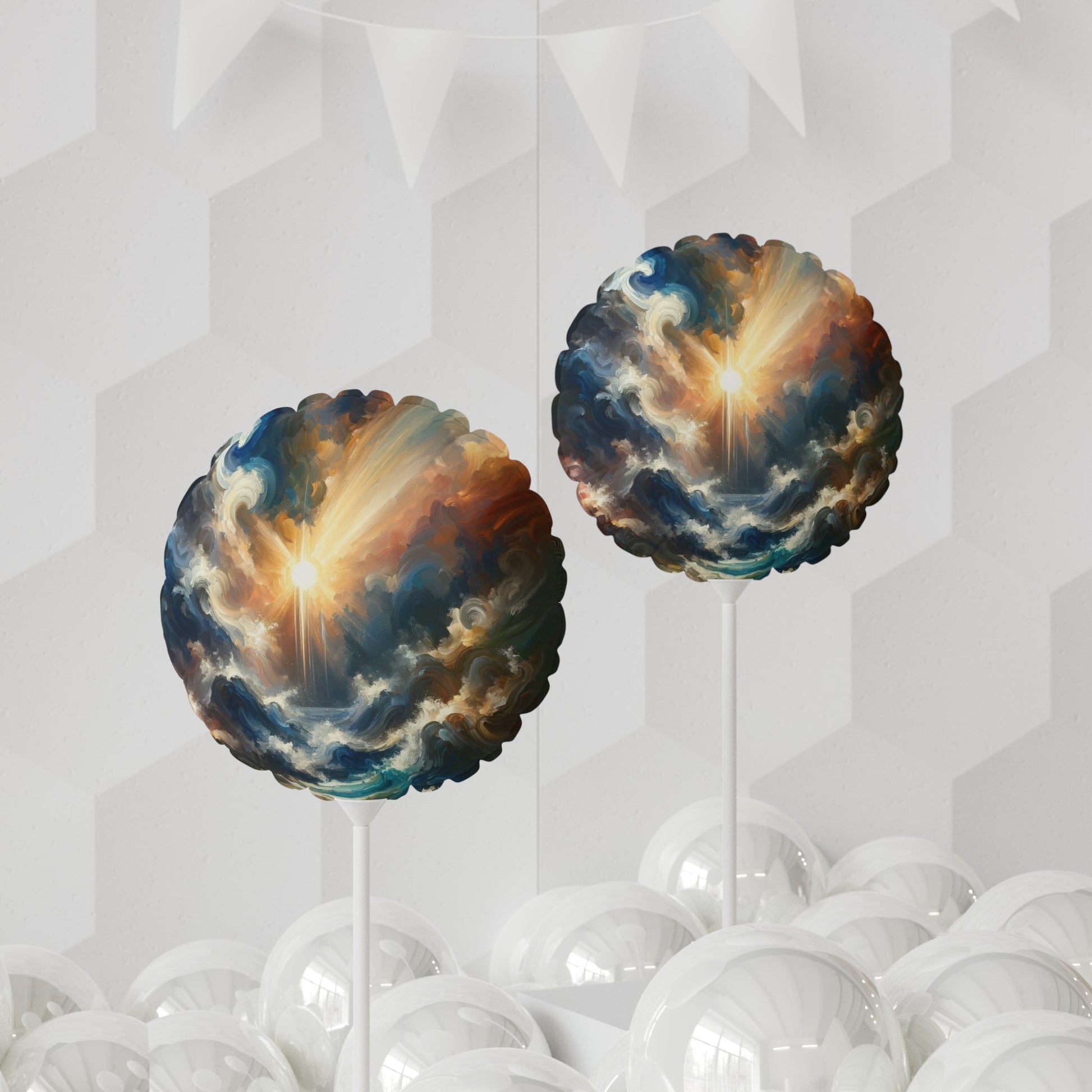 Tumultuous Sea Enlightenment Balloon (Round and Heart-shaped), 11" - ATUH.ART