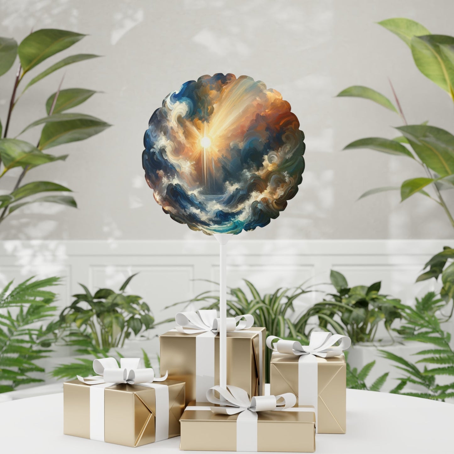 Tumultuous Sea Enlightenment Balloon (Round and Heart-shaped), 11" - ATUH.ART