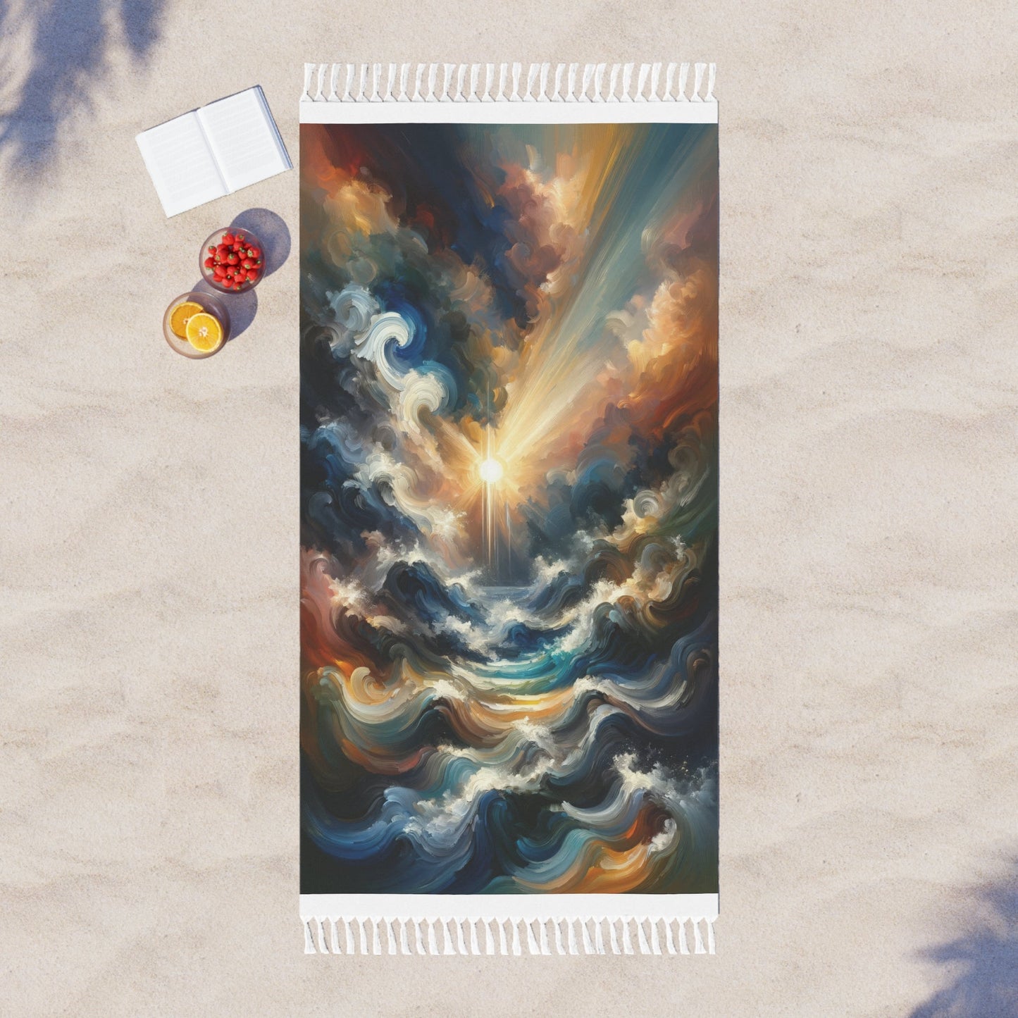 Tumultuous Sea Enlightenment Boho Beach Cloth - ATUH.ART