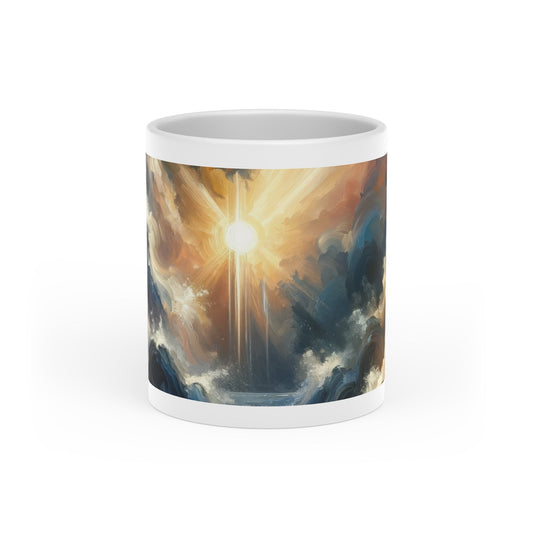 Tumultuous Sea Enlightenment Heart-Shaped Mug - ATUH.ART