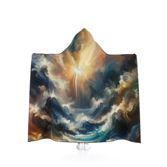 Tumultuous Sea Enlightenment Hooded Blanket - ATUH.ART