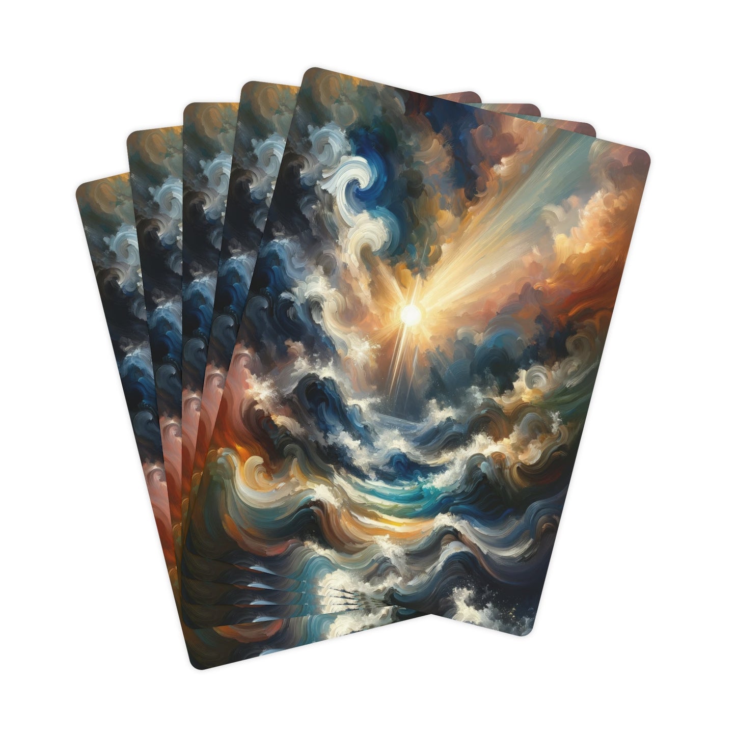 Tumultuous Sea Enlightenment Poker Cards - ATUH.ART