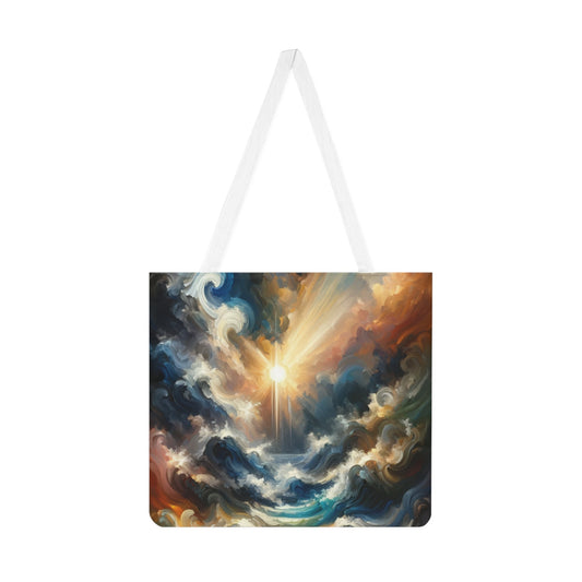 Tumultuous Sea Enlightenment Shoulder Tote Bag (AOP) - ATUH.ART