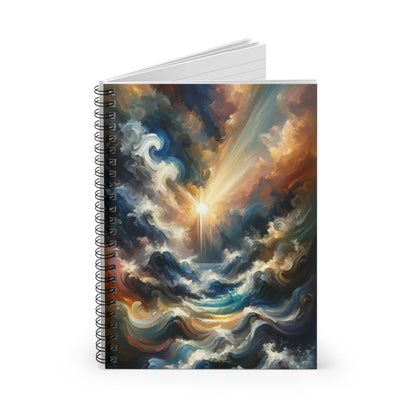 Tumultuous Sea Enlightenment Spiral Notebook - Ruled Line - ATUH.ART