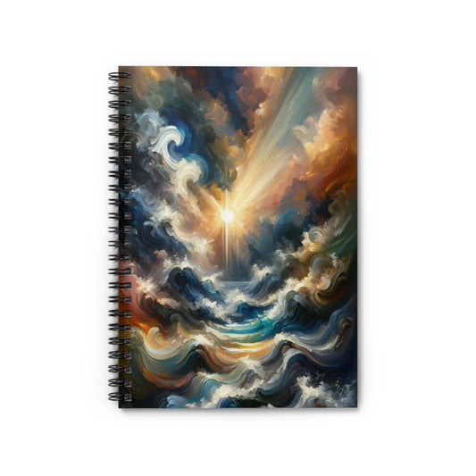 Tumultuous Sea Enlightenment Spiral Notebook - Ruled Line - ATUH.ART