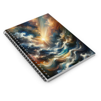 Tumultuous Sea Enlightenment Spiral Notebook - Ruled Line - ATUH.ART