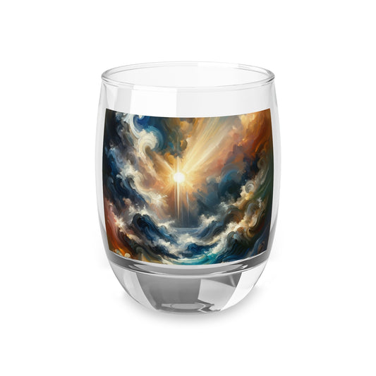 Tumultuous Sea Enlightenment Whiskey Glass - ATUH.ART