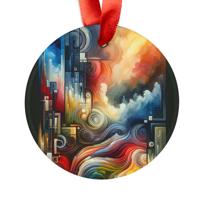 Tuning Essence Abstract Acrylic Ornament with Ribbon - ATUH.ART