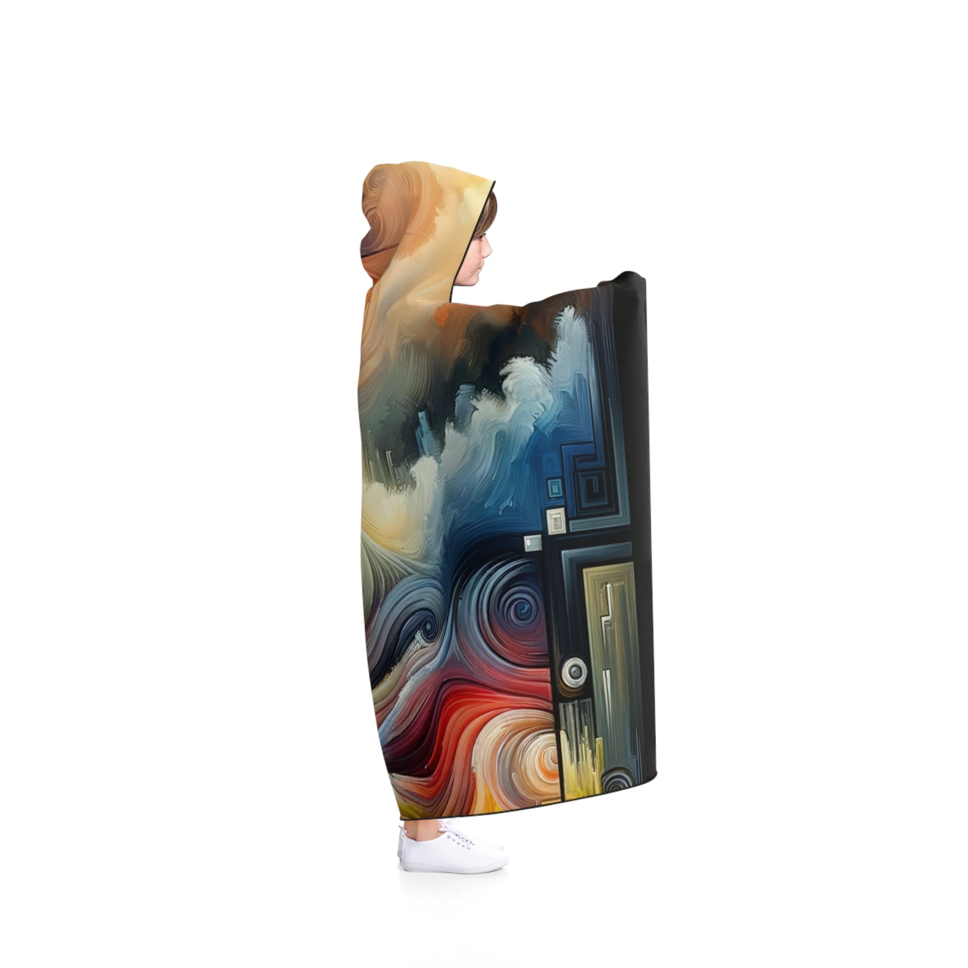 Tuning Essence Abstract Hooded Blanket - ATUH.ART