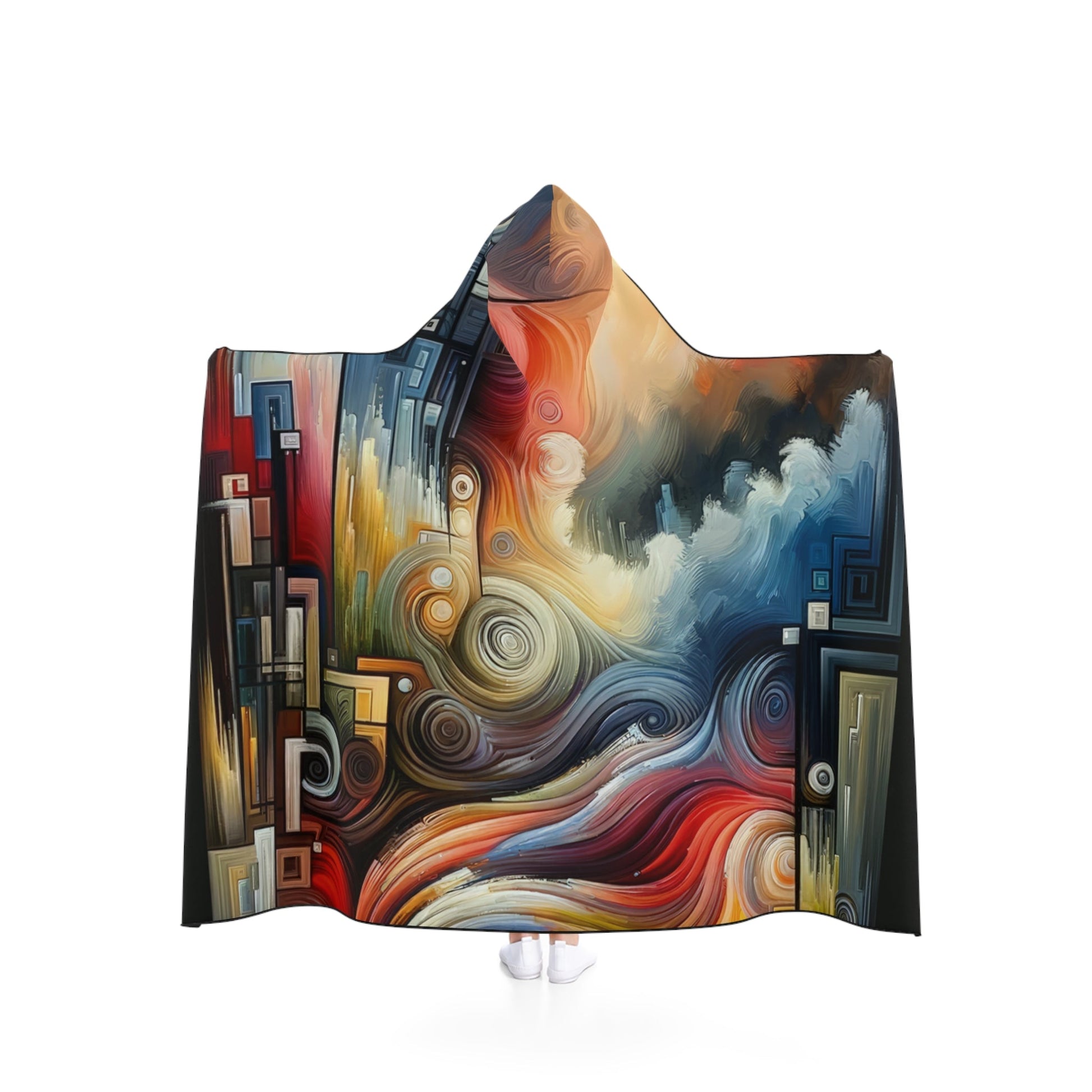 Tuning Essence Abstract Hooded Blanket - ATUH.ART