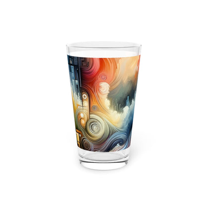 Tuning Essence Abstract Pint Glass, 16oz - ATUH.ART