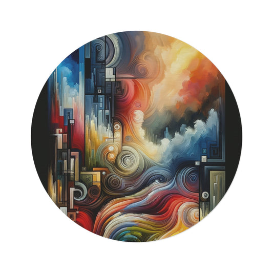 Tuning Essence Abstract Round Rug - ATUH.ART