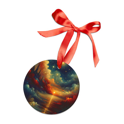 Twilight Velvet Transition Acrylic Ornament with Ribbon - ATUH.ART