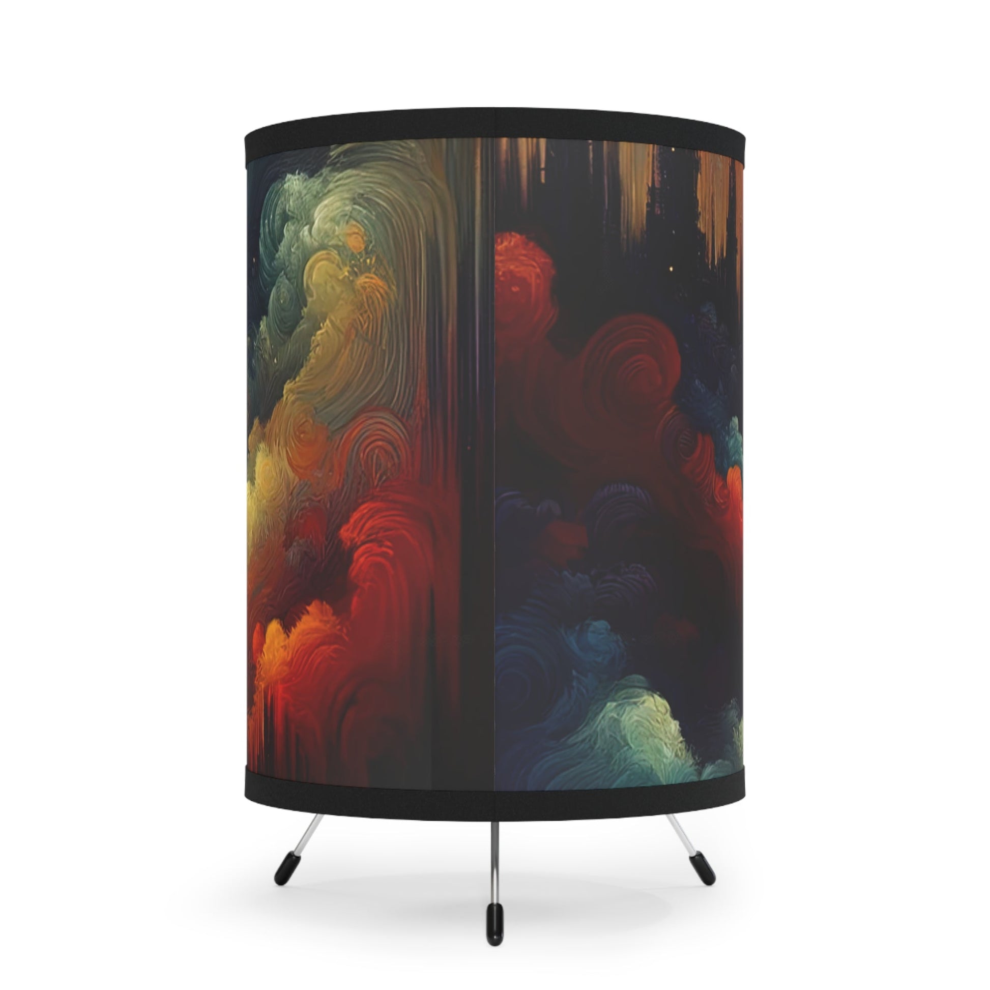 Twilight Velvet Transition Tripod Lamp with High-Res Printed Shade, US\CA plug - ATUH.ART