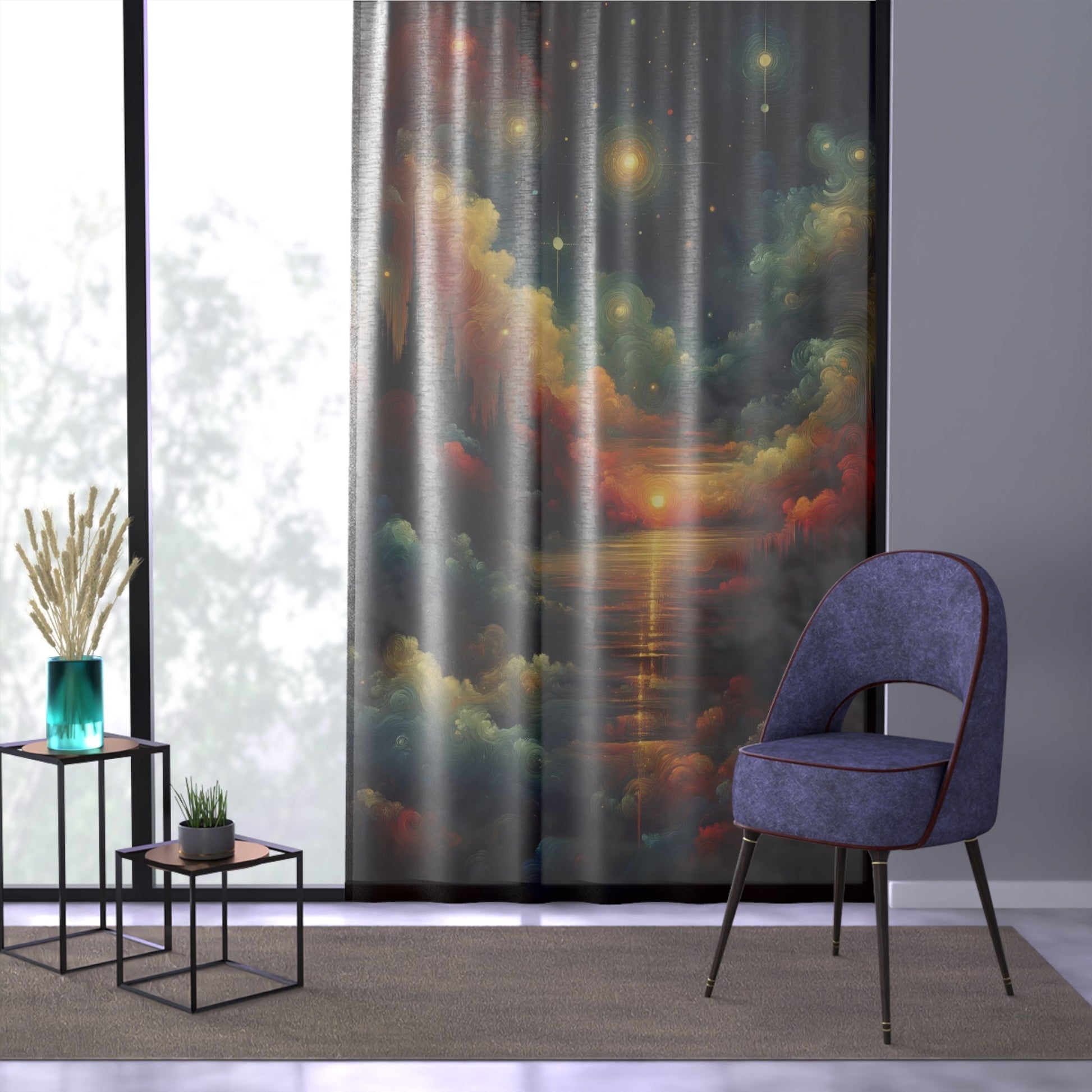 Twilight Velvet Transition Window Curtain - ATUH.ART