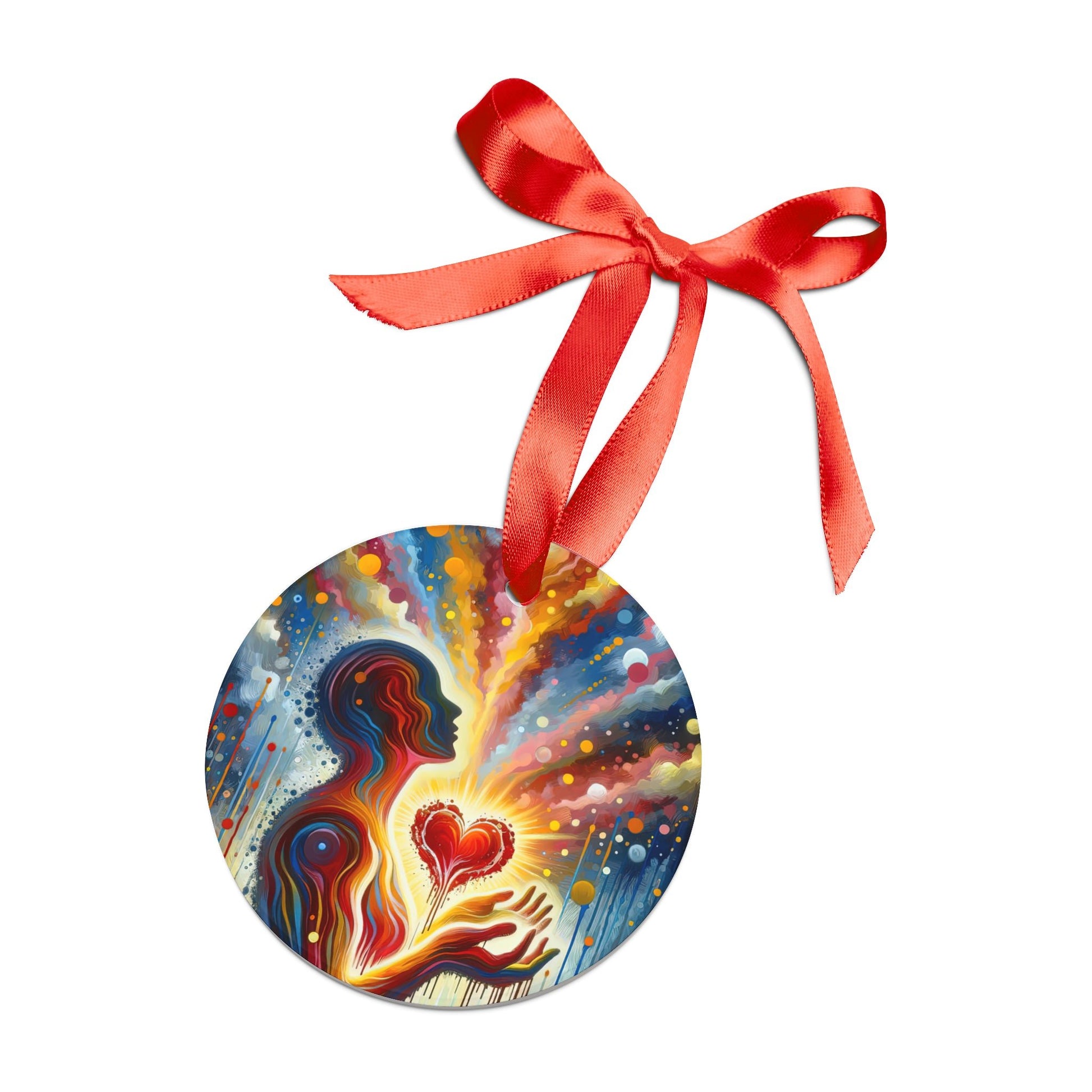 Unified Awakening Heart Acrylic Ornament with Ribbon - ATUH.ART