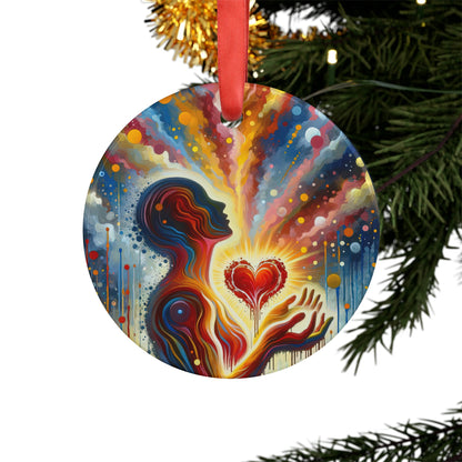 Unified Awakening Heart Acrylic Ornament with Ribbon - ATUH.ART