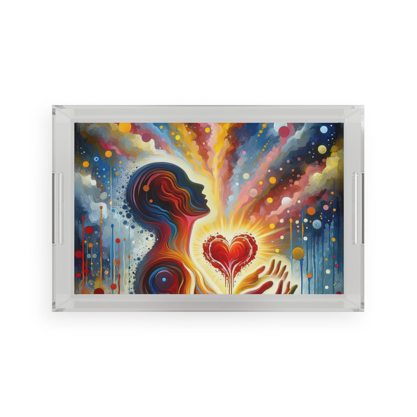 Unified Awakening Heart Acrylic Serving Tray - ATUH.ART