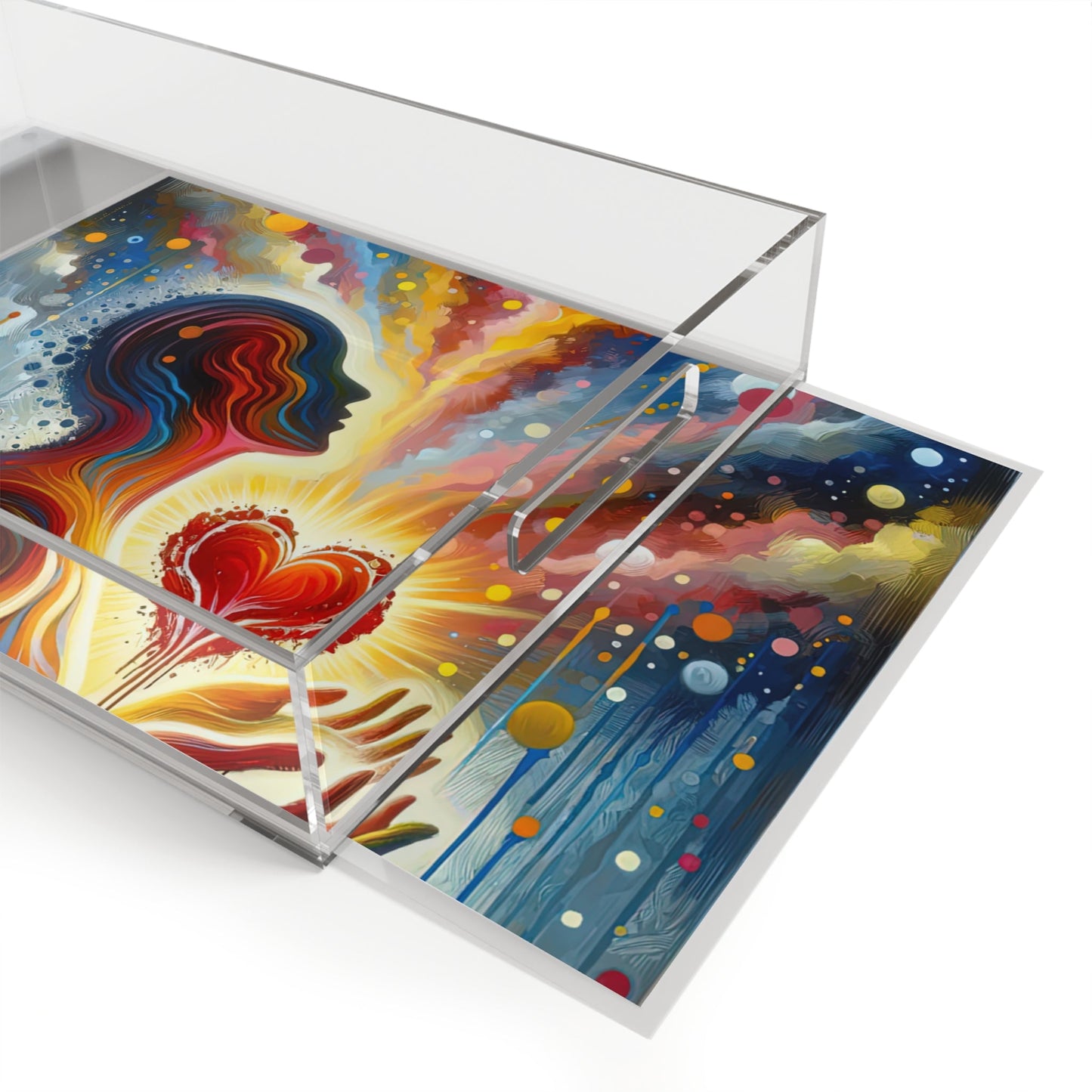 Unified Awakening Heart Acrylic Serving Tray - ATUH.ART