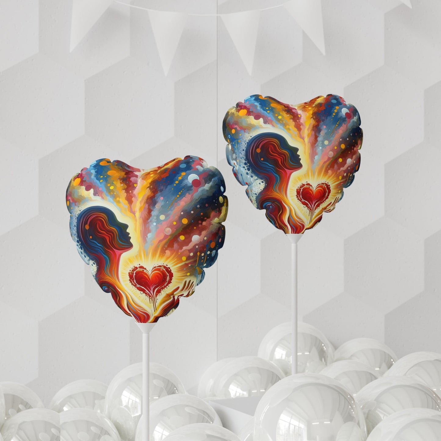 Unified Awakening Heart Balloon (Round and Heart-shaped), 11" - ATUH.ART