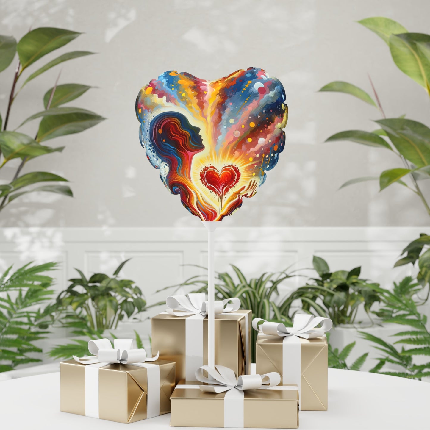 Unified Awakening Heart Balloon (Round and Heart-shaped), 11" - ATUH.ART
