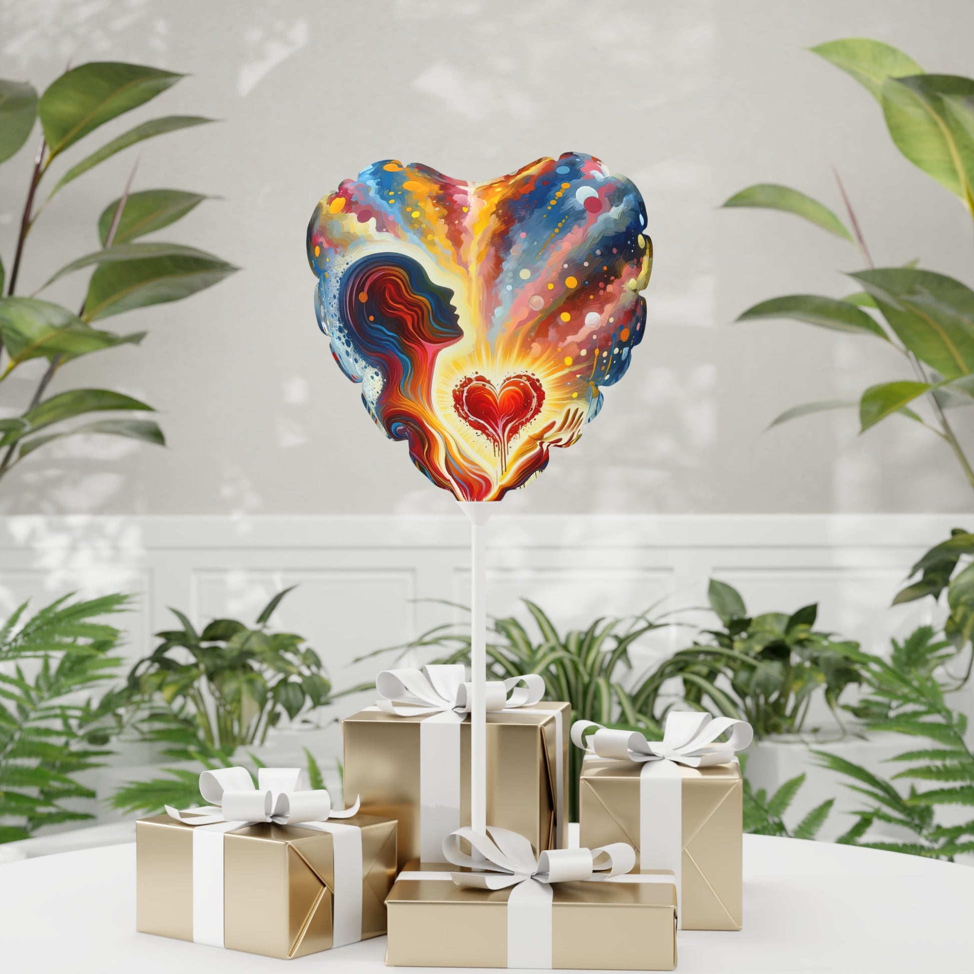 Unified Awakening Heart Balloon (Round and Heart-shaped), 11" - ATUH.ART