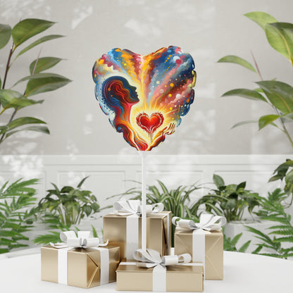 Unified Awakening Heart Balloon (Round and Heart-shaped), 11" - ATUH.ART