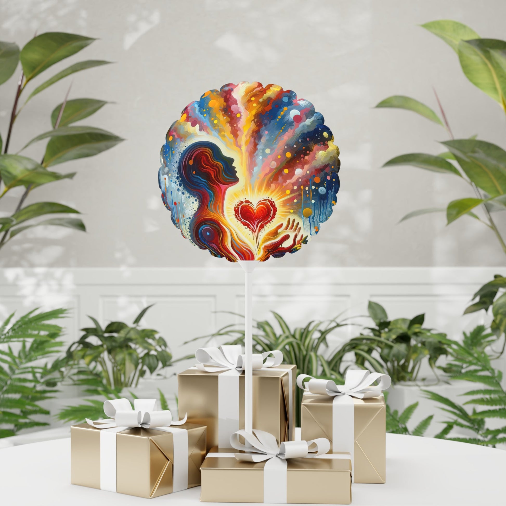 Unified Awakening Heart Balloon (Round and Heart-shaped), 11" - ATUH.ART