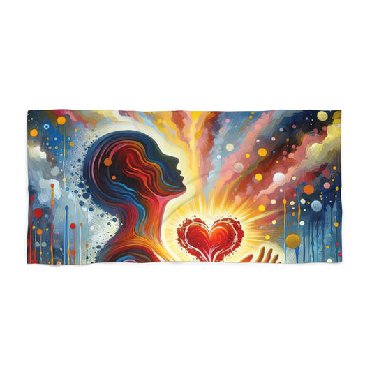 Unified Awakening Heart Beach Towel - ATUH.ART