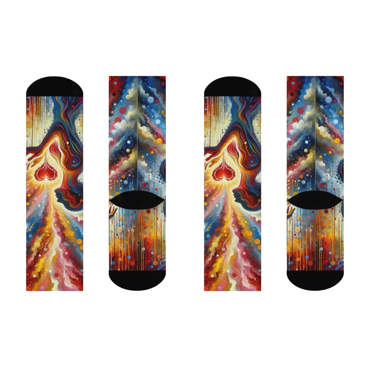 Unified Awakening Heart Cushioned Crew Socks - ATUH.ART