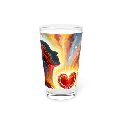 Unified Awakening Heart Pint Glass, 16oz - ATUH.ART