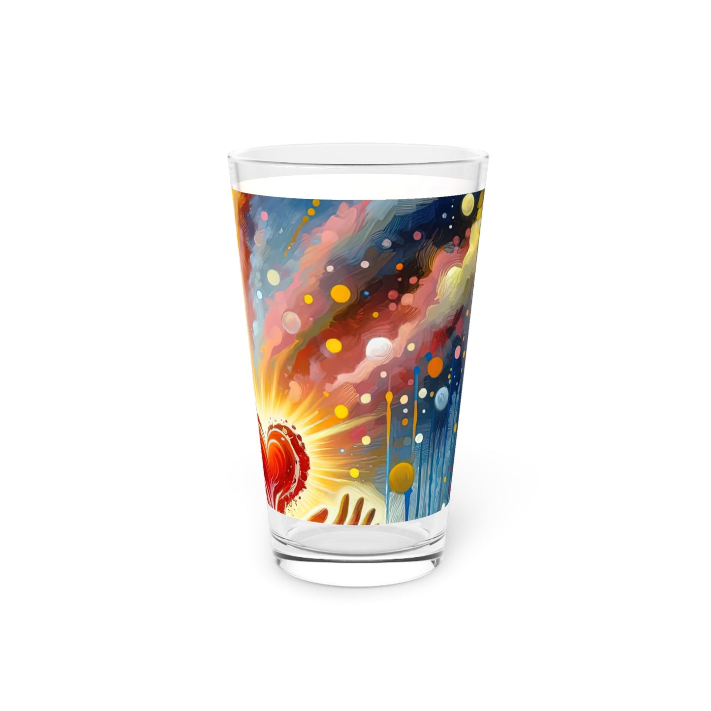 Unified Awakening Heart Pint Glass, 16oz - ATUH.ART