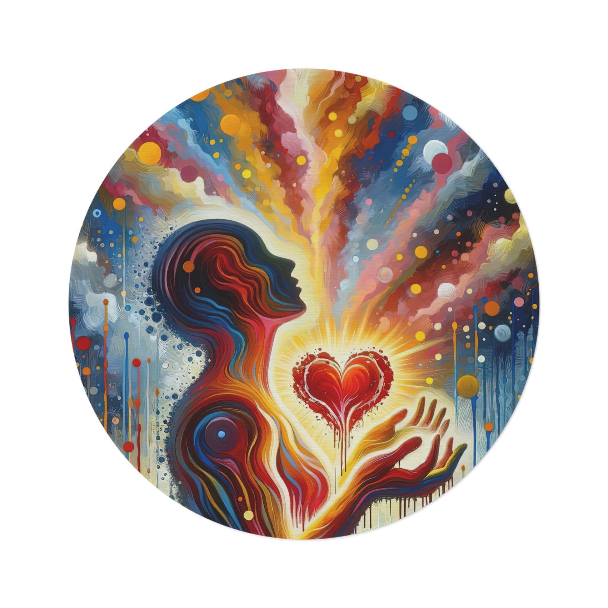 Unified Awakening Heart Round Rug - ATUH.ART