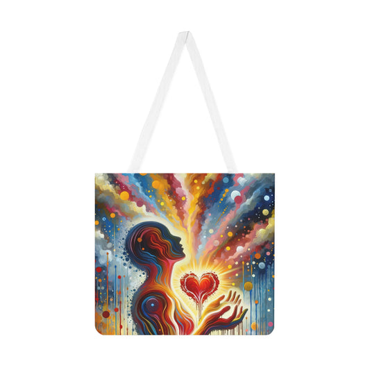 Unified Awakening Heart Shoulder Tote Bag (AOP) - ATUH.ART