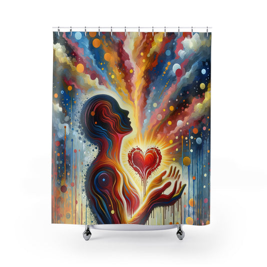Unified Awakening Heart Shower Curtains - ATUH.ART