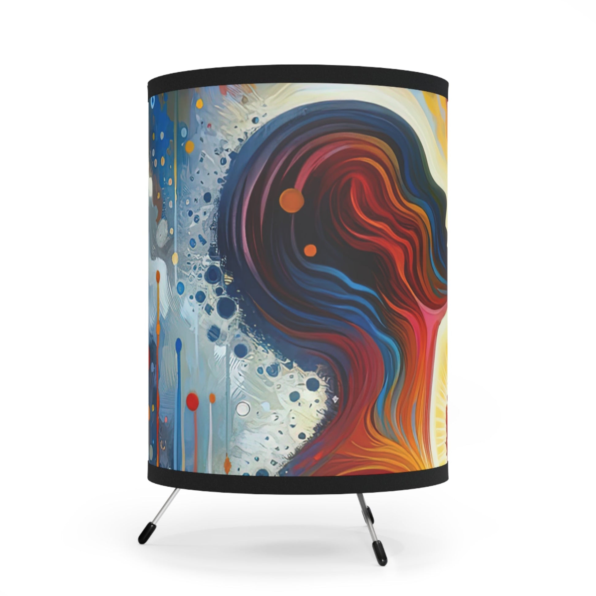 Unified Awakening Heart Tripod Lamp with High-Res Printed Shade, US\CA plug - ATUH.ART