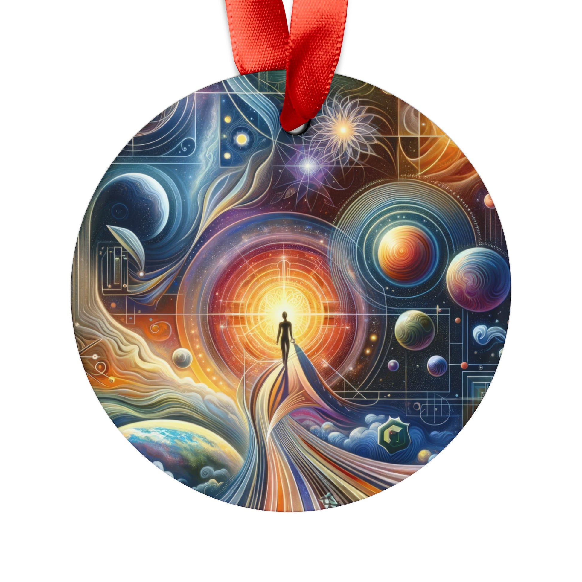 Unified Cosmic Alignment Acrylic Ornament with Ribbon - ATUH.ART