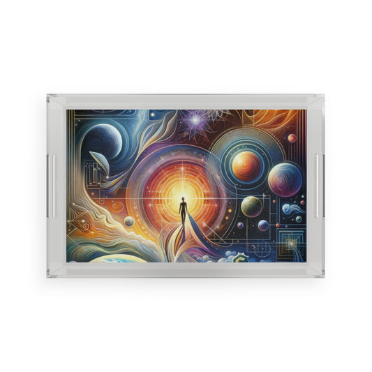 Unified Cosmic Alignment Acrylic Serving Tray - ATUH.ART