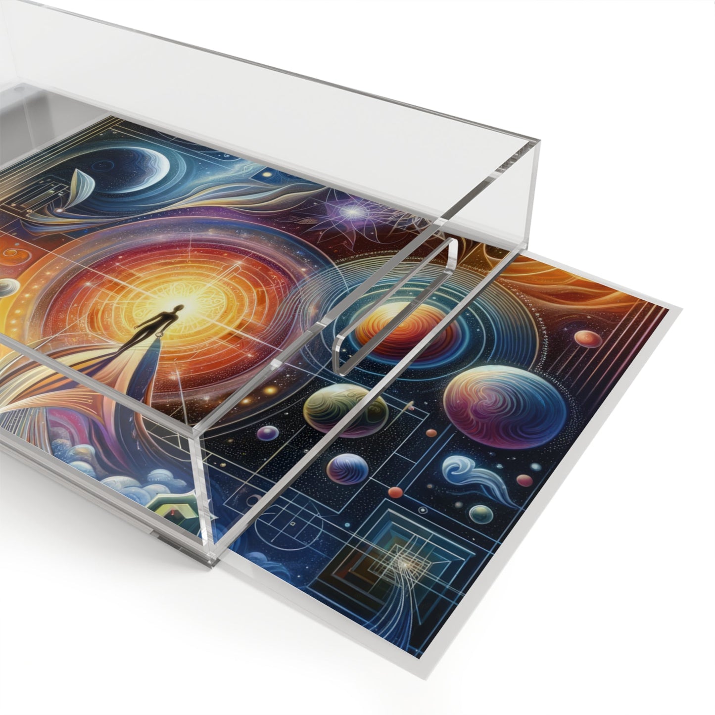 Unified Cosmic Alignment Acrylic Serving Tray - ATUH.ART