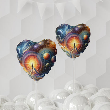Unified Cosmic Alignment Balloon (Round and Heart-shaped), 11" - ATUH.ART