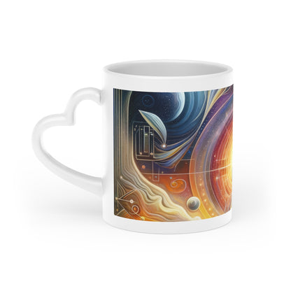 Unified Cosmic Alignment Heart-Shaped Mug - ATUH.ART